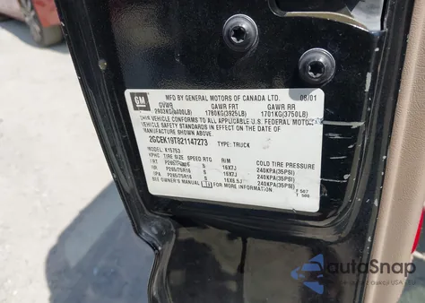 2002 Chevrolet Silverado 1500 Ls z USA, uszkodzony, nr VIN 2GCEK19T821147273